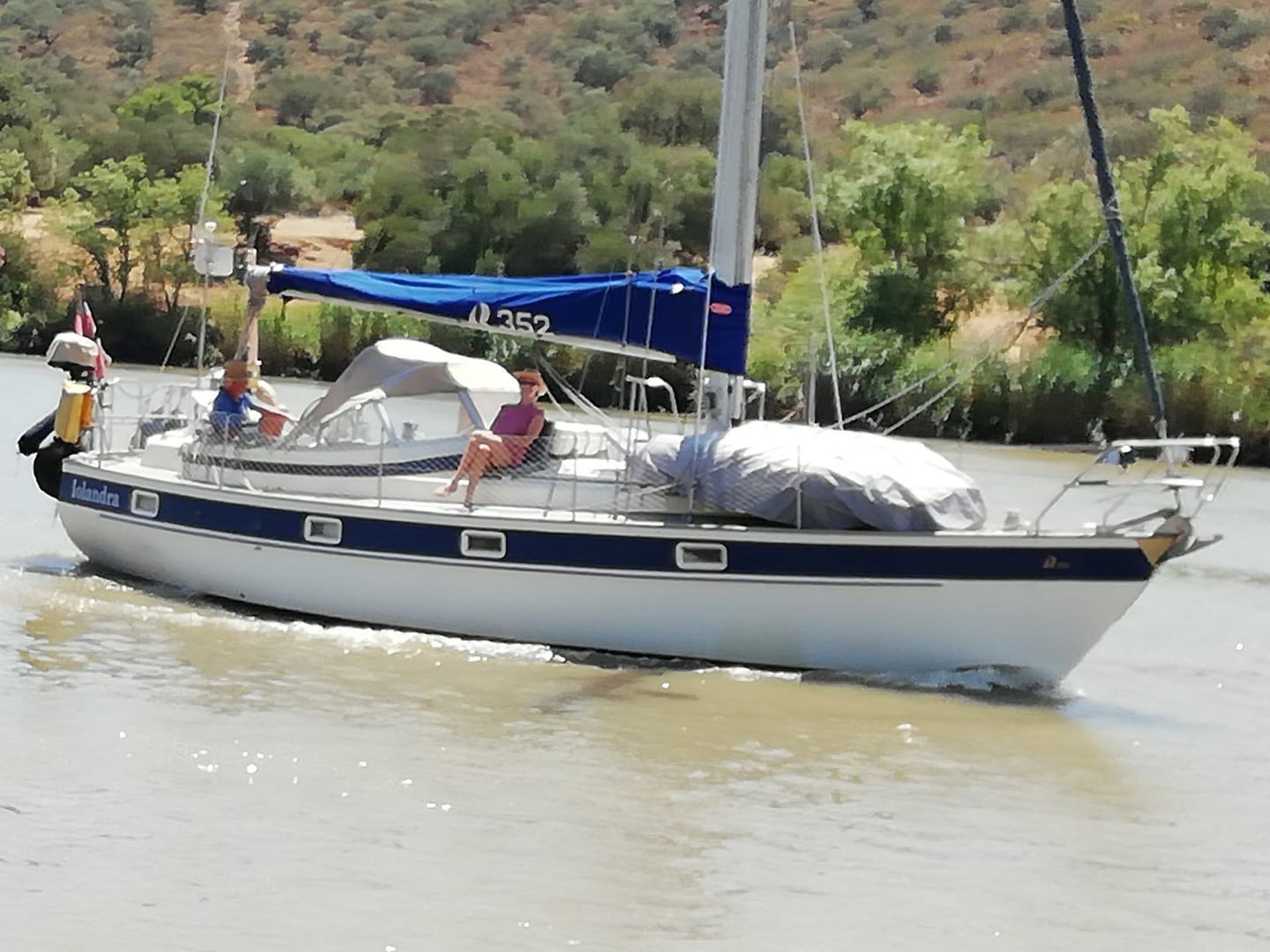 on the river