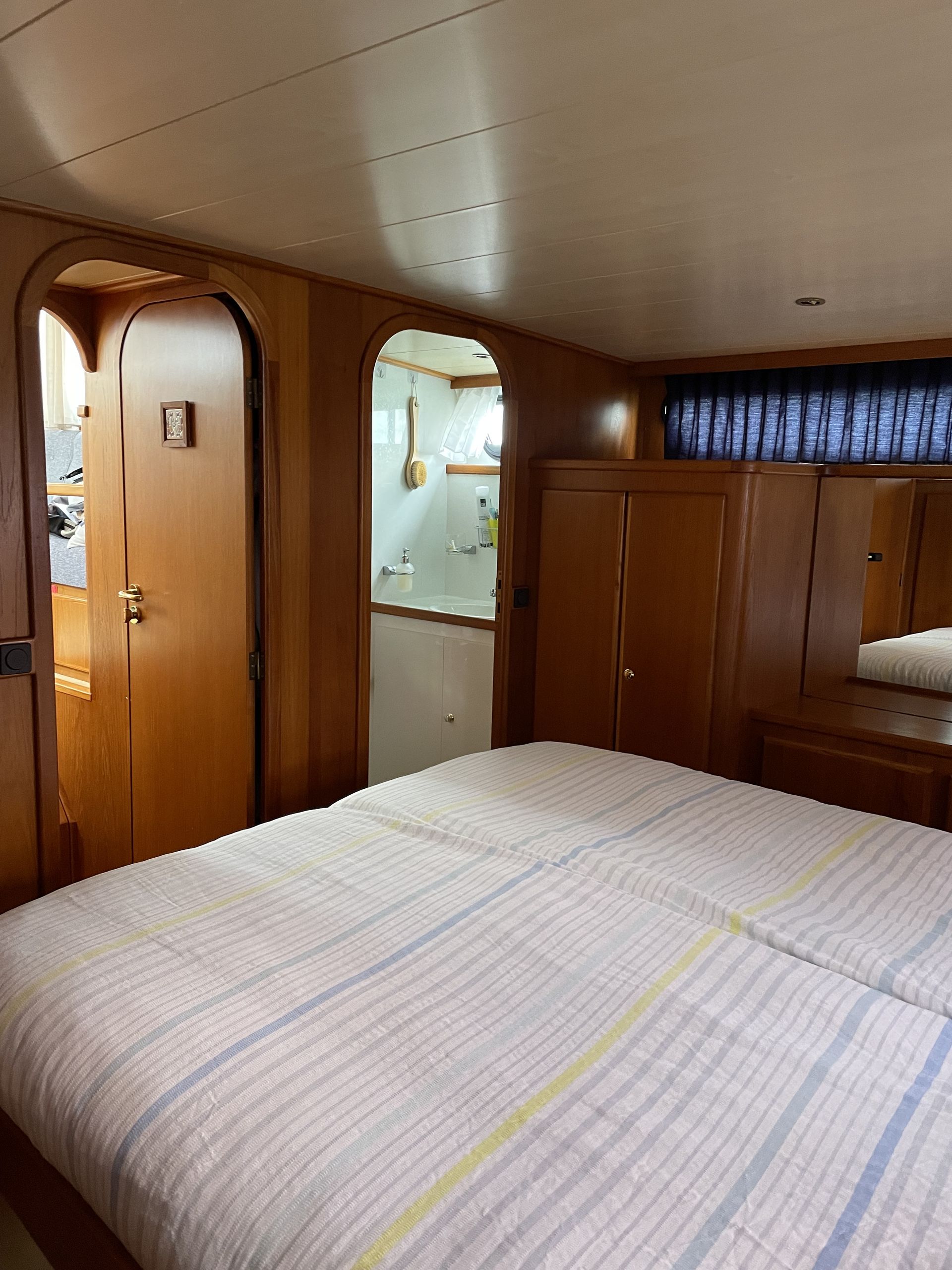 Aft Cabin Master Bedroom w ensuite shower and ensuite bathroom