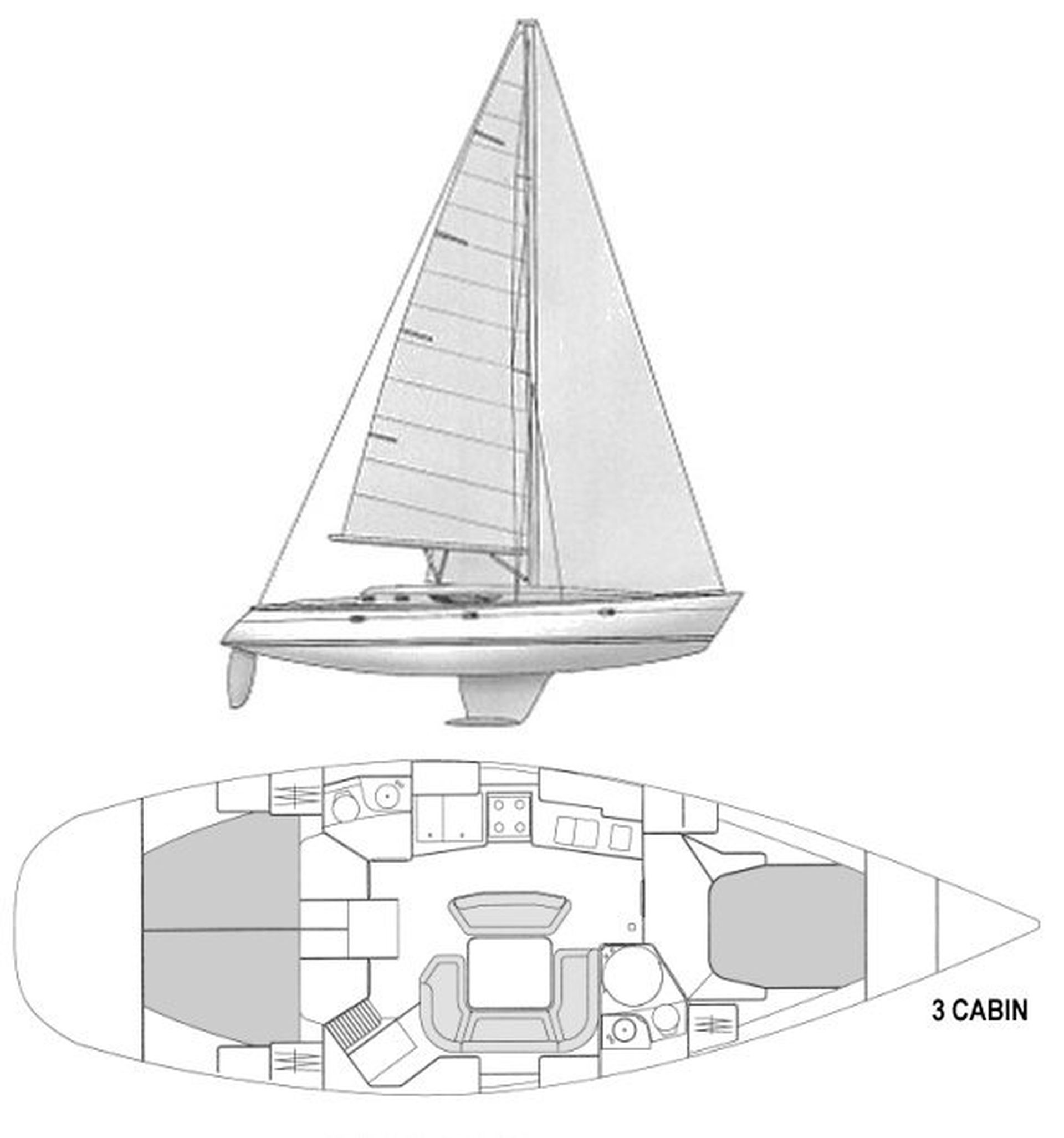 Jeanneau Sun Odyssey 45.2 – 1998, 3-Cabin 2-Heads version #33