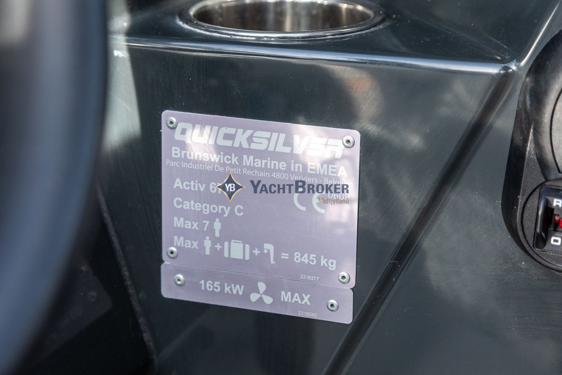 Rigtig fin Quicksilver 675 Activ Cruiser #13